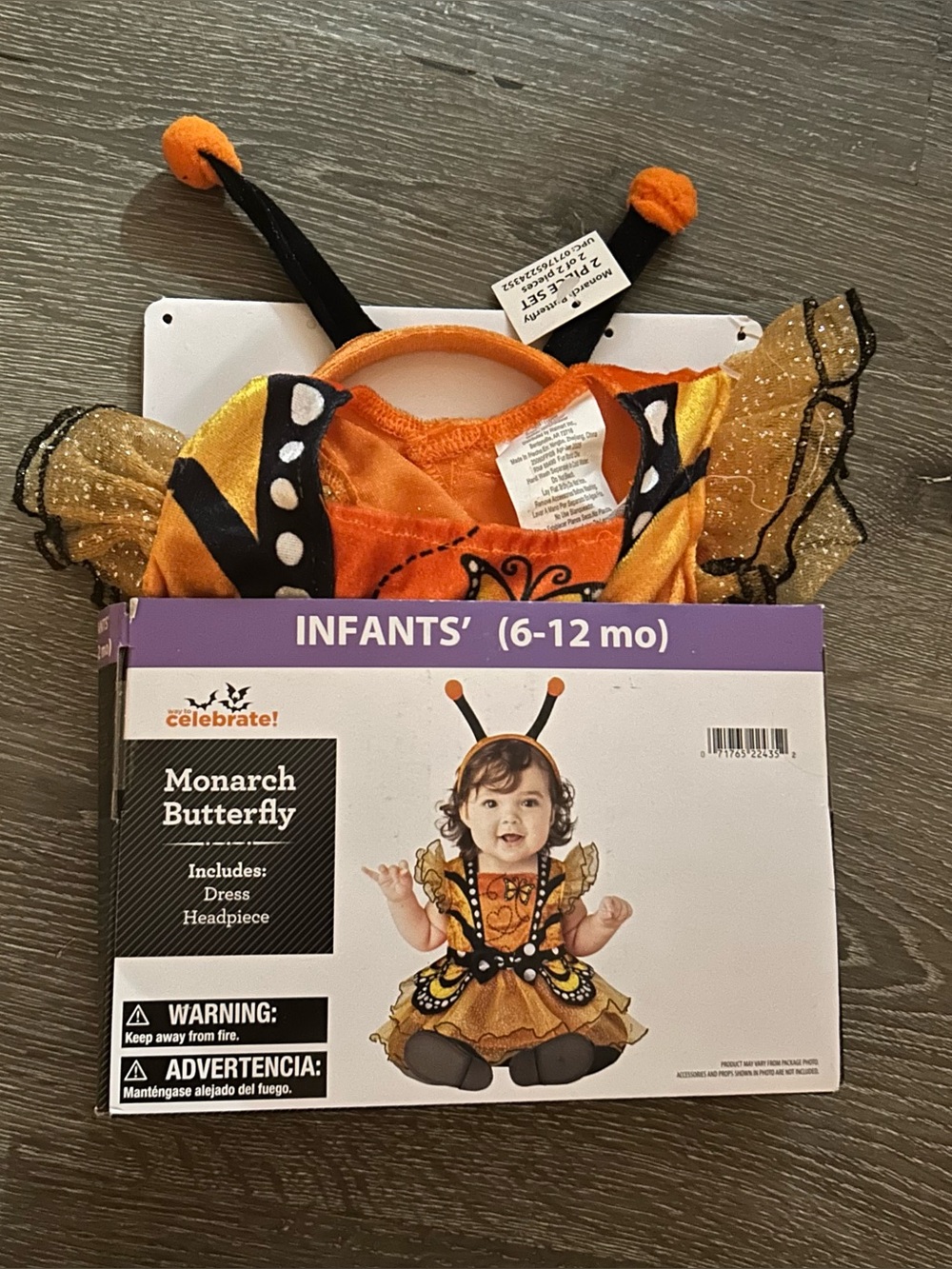 NWT Baby Girl 6-12 Months Monarch Butterfly Halloween Costume